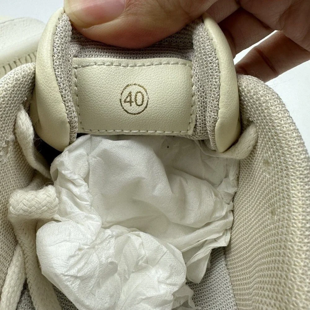 Oliver Cabell Low Top Sneakers Mens 7 Cream Leather Italian Made Low Top